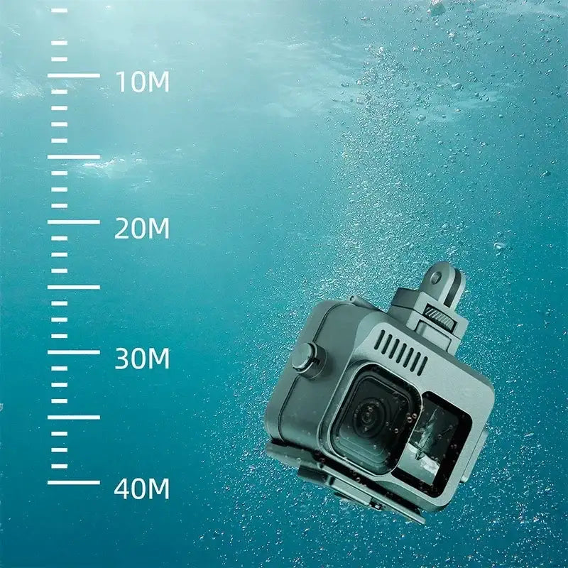 Vattentätt skal Aluminium med tillbehörshållare cold shoe till GoPro Hero12/11/10/9 Black - Action King