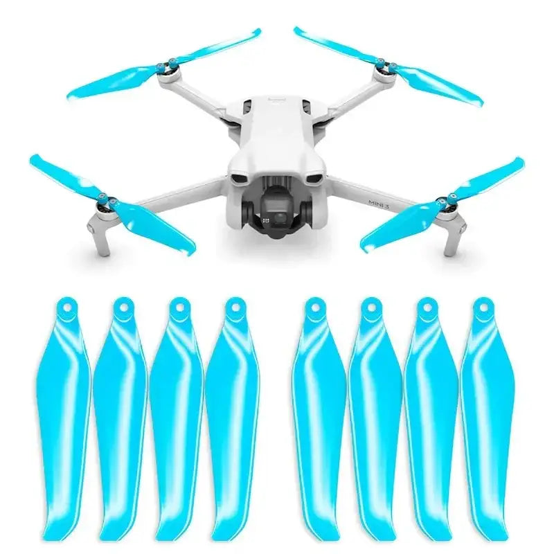 Master Airscrew - DJI Mini 3 Stealth Upgrade Propellers - Propeller till DJI Mini 3 - Blå - Kit 4-Pack - Action King