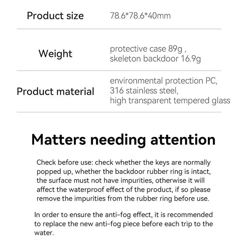 Telesin Vattentätt skal med dubbla bakdörrar till GoPro Hero13/12/11/10/9 Black - Action King