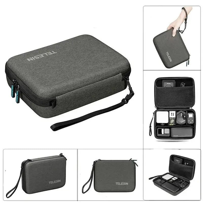 Telesin Väska / Förvaring Mellan Universal för Kamera / Mobil / Tillbehör - DIY - Grå - Action King