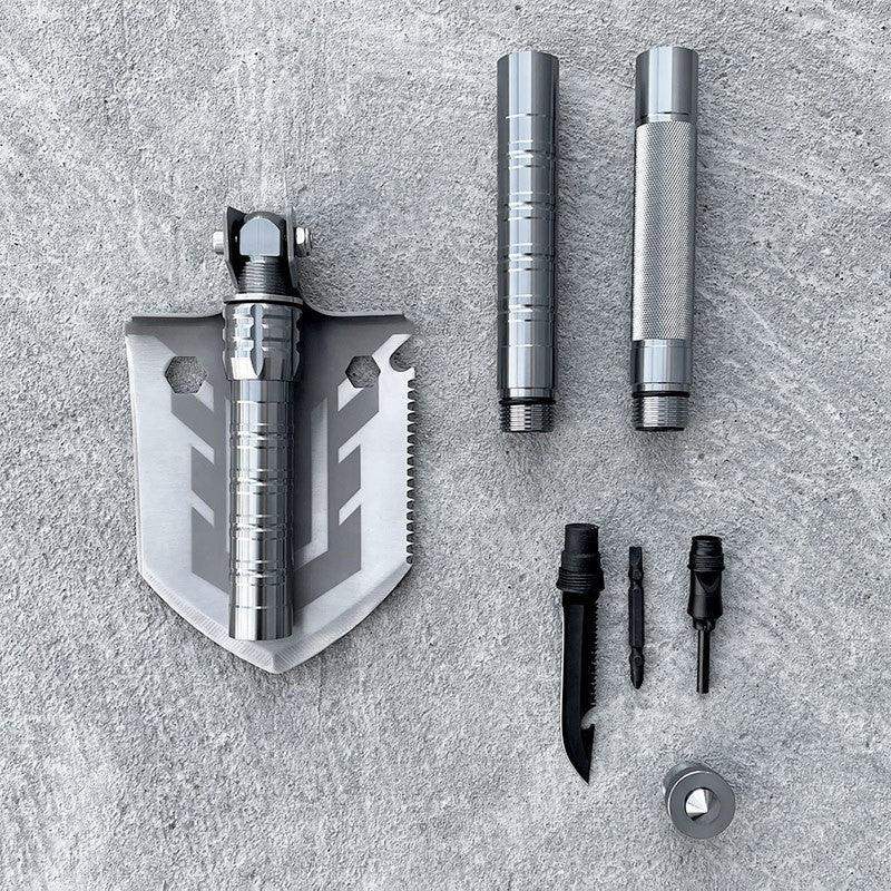 Överlevnadsspade 10 i 1 - Multiverktyg - Kit - Action King