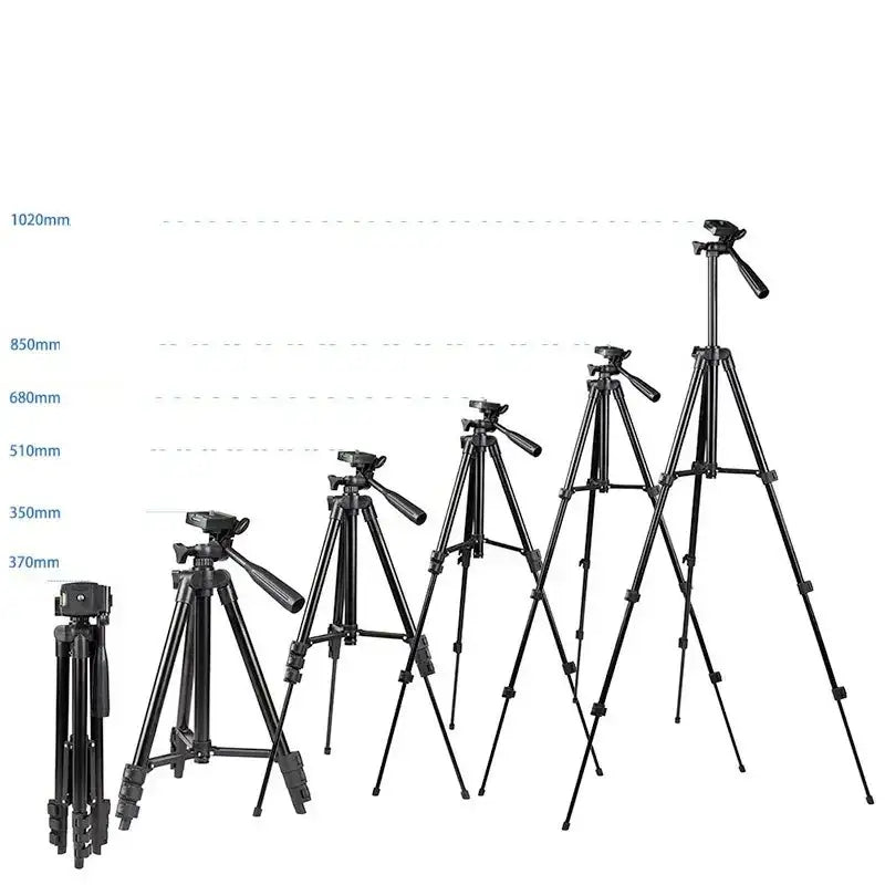 Tripod / kamerastativ 360° Light + mobilhållare - Aluminium 370-1020mm - Action King