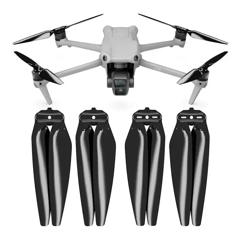 DJI Air 3 Stealth Propellrar för tystare flygning och längre flygtid. Förbättrar prestanda.