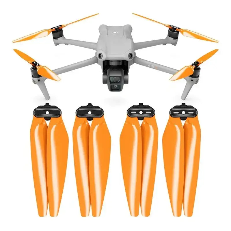 Master Airscrew - DJI Air 3 / Air 3S Stealth Upgrade Propellers - Propeller till DJI Air 3 / Air 3S - Orange - Kit 4-Pack - Action King