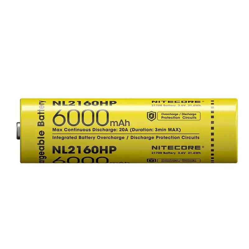 Nitecore NL2160HP Li-ion 21700 Batteri - 6000mAh, 3,6V, Max 20A - Action King