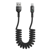 Mcdodo Spring Cable USB-A - Lightning CA-6410, USB-A - Lightning Kabel, Spiral, 2A, 1.8m - Svart - Action King