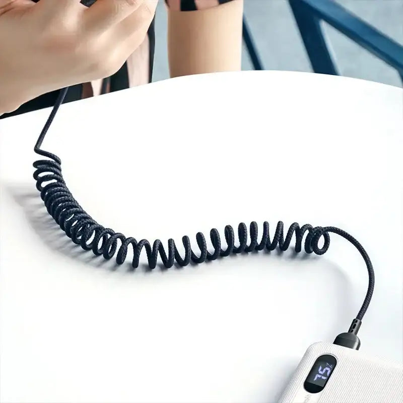 Mcdodo Spring Cable USB-A - Lightning CA-6410, USB-A - Lightning Kabel, Spiral, 2A, 1.8m - Svart - Action King