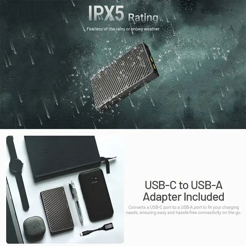 Nitecore NB20000 GEN3 Power bank - 20000mAh, 2xUSB-C, QC 3.0 / PD - Kolfiber - Action King