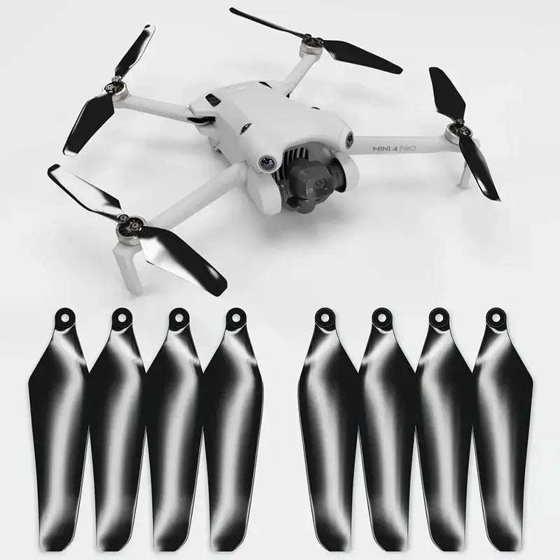 Master Airscrew - DJI Mini 4 Pro / 3 Pro Super Stealth Upgrade Propellers - Propeller - Svart - Kit 4-Pack - Action King