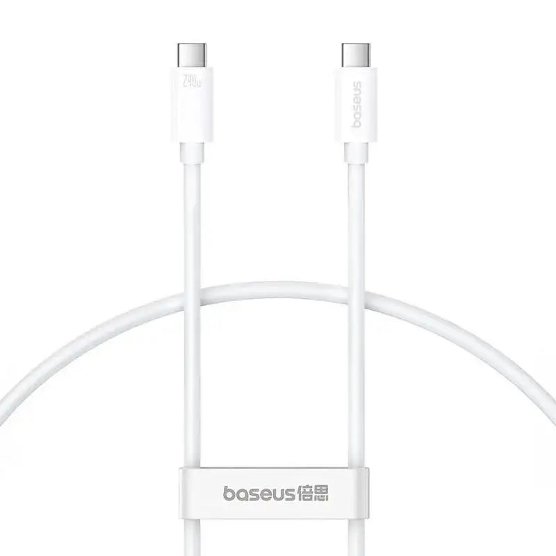 Baseus Superior Series 2 USB-C - USB-C Kabel, USB4, 40Gbps, 240W, 48V/5A, 1m - Vit - Action King