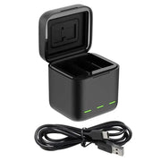 Telesin Batteriladdare med förvaring för batterier + microSD - Trippel - för GoPro Hero13 Black - Action King