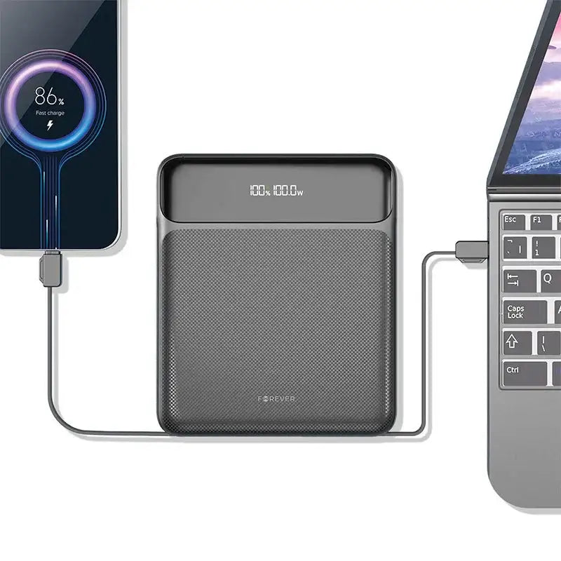 Forever Power Bank for Laptop TB-200 - 20000mAh, 6xUSB Typ A/C/Lightning, QC/PD 100W - Action King