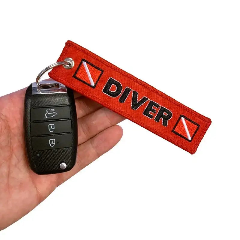 Nyckelband - DIVER - Röd/Svart - Action King