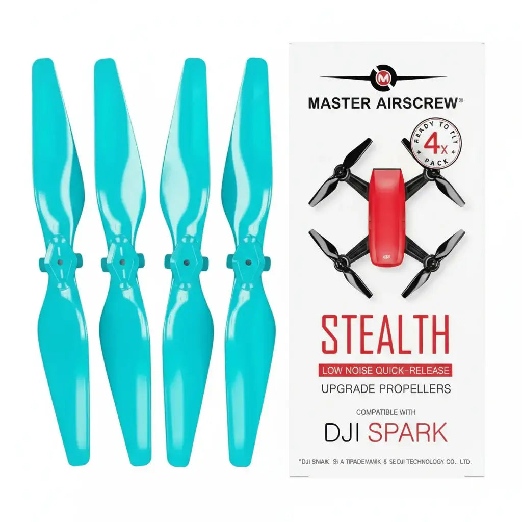 Master Airscrew - DJI Spark Stealth Upgrade Propellers - Propeller till DJI Spark - Blå - Kit 4-Pack - Action King