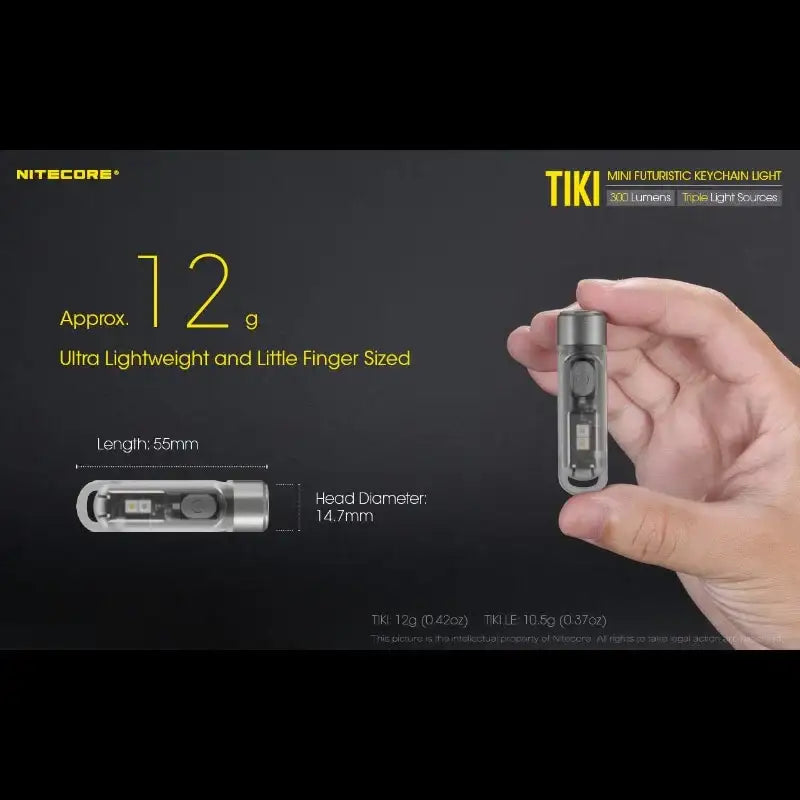 Nitecore TIKI Nyckelringslampa USB-C - 300lm - Action King