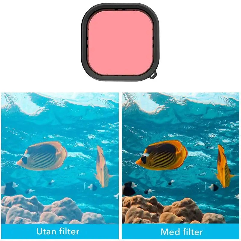 Telesin Färgfilter Röd + Ljusröd + Lila till Hero13/12/11/10/9 Black i vattentätt skal - Paket - Action King