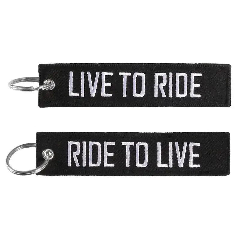 Nyckelband - RIDE TO LIVE / LIVE TO RIDE - Svart/Vit - Action King