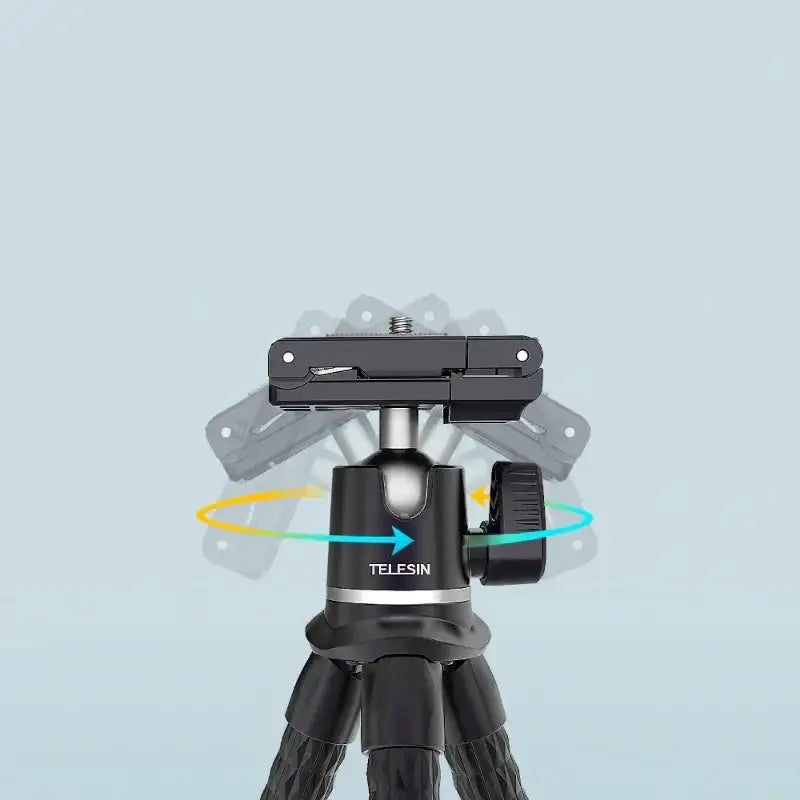 Telesin Tripod flexibelt 360 grader kulledshuvud 1/4" skruv / Mobilhållare / Tillbehörssko - Bläckfisk - Action King