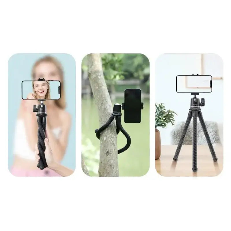 Telesin Tripod flexibelt 360 grader kulledshuvud 1/4" skruv / Mobilhållare / Tillbehörssko - Bläckfisk - Action King