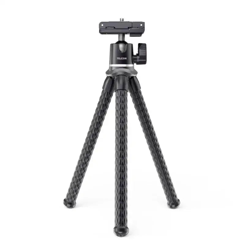 Telesin Tripod flexibelt 360 grader kulledshuvud 1/4" skruv / Mobilhållare / Tillbehörssko - Bläckfisk - Action King