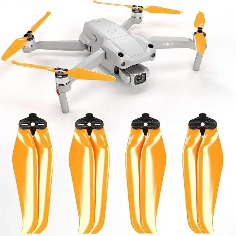 Master Airscrew - DJI Air 2s Stealth Upgrade Propellers - Propeller till DJI Air 2s - Orange - Kit 4-Pack - Action King