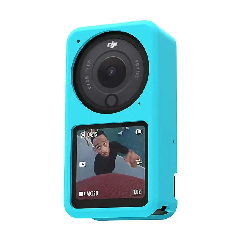 Telesin Silikonskal / fodral till DJI Action 2 med tillbehör - Blå - Action King