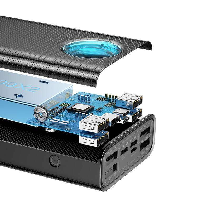 Baseus Amblight Power Bank - Portabelt batteri - 30000mAh, 5xUSB Typ A/C, QC 3.0 / PD 65W - Action King