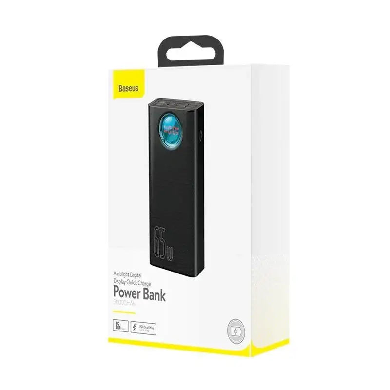 Baseus Amblight Power Bank - Portabelt batteri - 30000mAh, 5xUSB Typ A/C, QC 3.0 / PD 65W - Action King