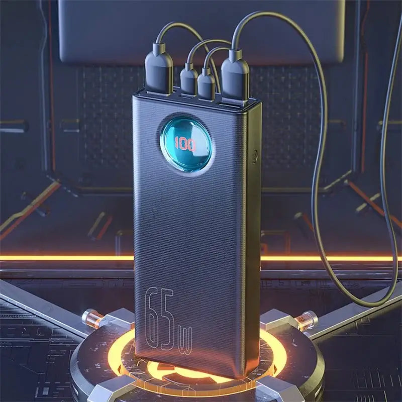 Baseus Amblight Power Bank - Portabelt batteri - 30000mAh, 5xUSB Typ A/C, QC 3.0 / PD 65W - Action King