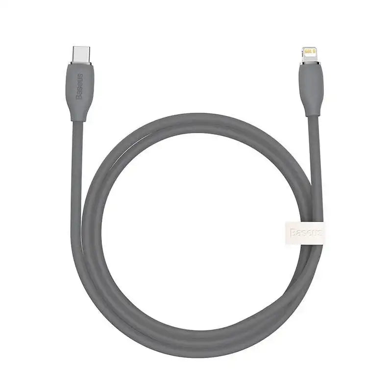 Baseus Jelly Cable USB-C - Lightning Kabel, Silikon, 20W, 1.2m - Grå - Action King