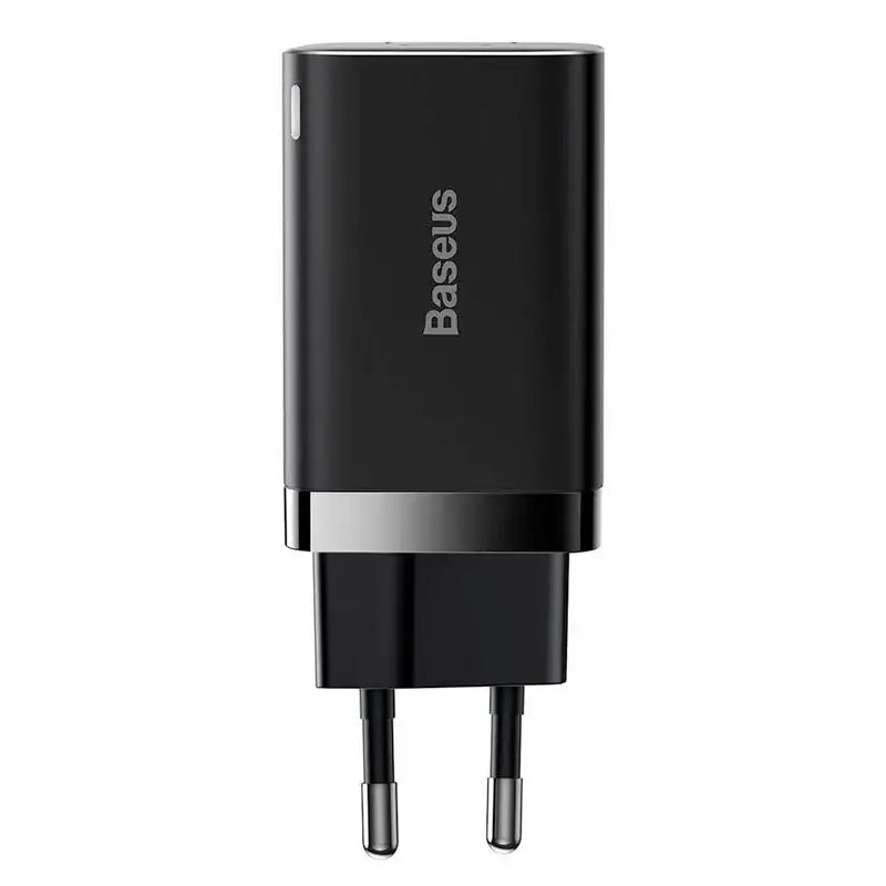 Baseus Super Si Pro Quick Charger - Väggladdare - Snabbladdare QC3.0 / PD 30W - 100-240V till USB - 2xUSB Typ A/C - Svart - Action King