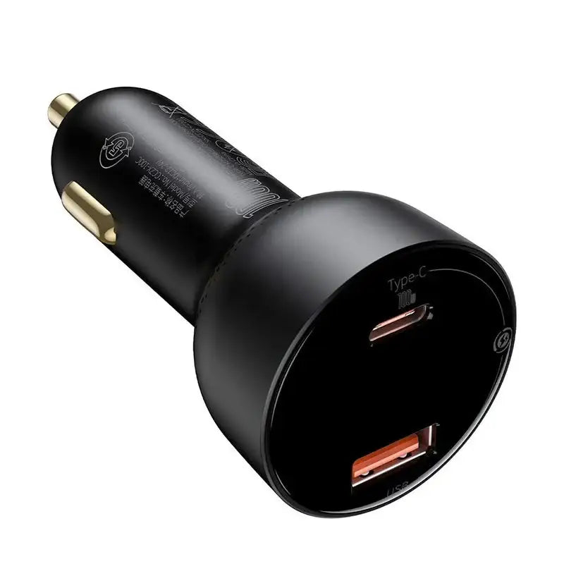 Baseus Supreme Digital Display Car - Snabbladdare Bil PPS 100W - 2xUSB Typ A/C, Med Display - Svart - Action King
