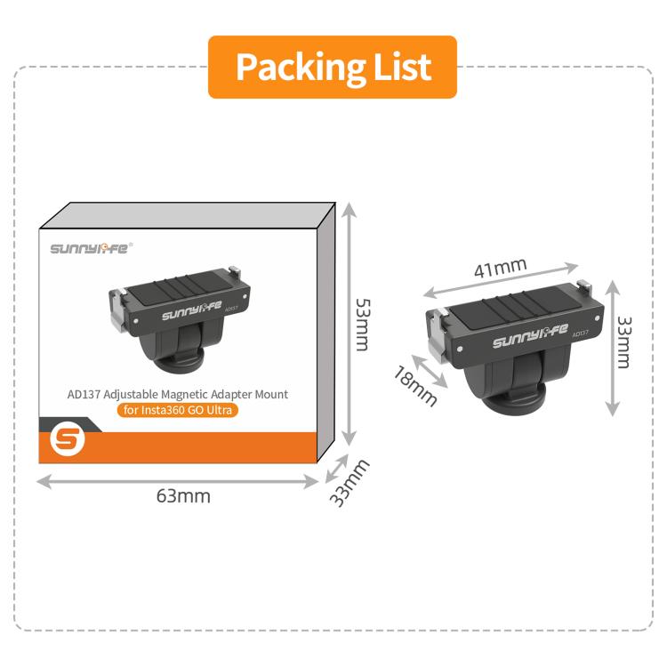 Insta360 GO Ultra Adapter - Magnetiskt Snabbfäste för Insta360 GO