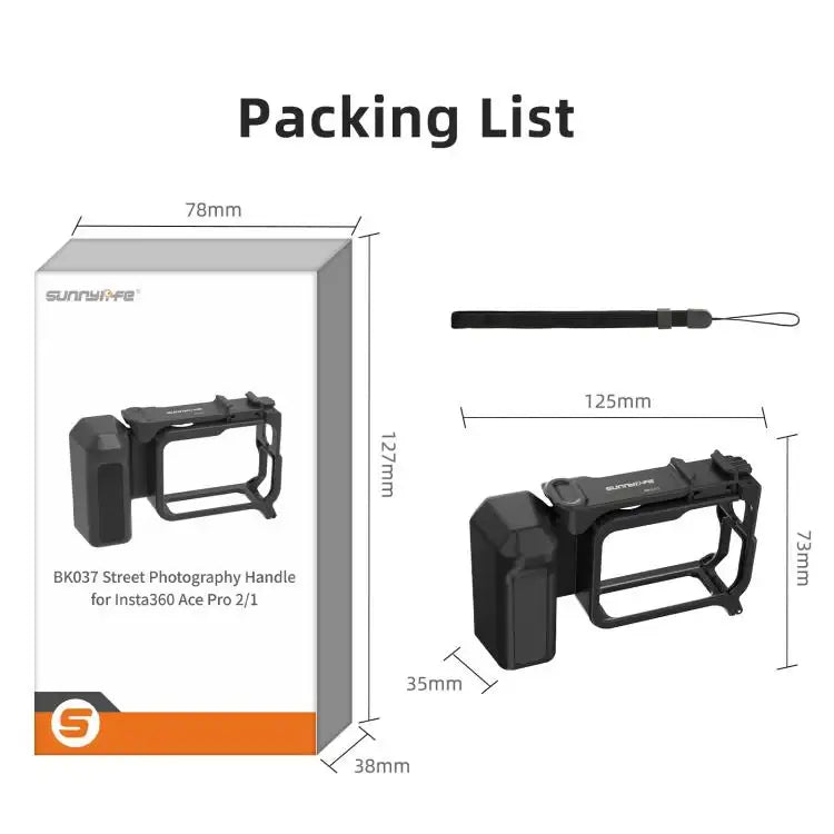 Ergonomiskt Insta360 Ace Pro - Ergonomiskt Kamerahandtag för Insta360