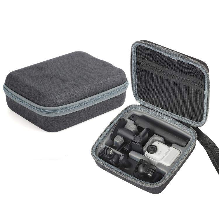 Insta360 GO Ultra kit: Komplett skyddspaket med kamera, fodral, fästen och tillbehör.