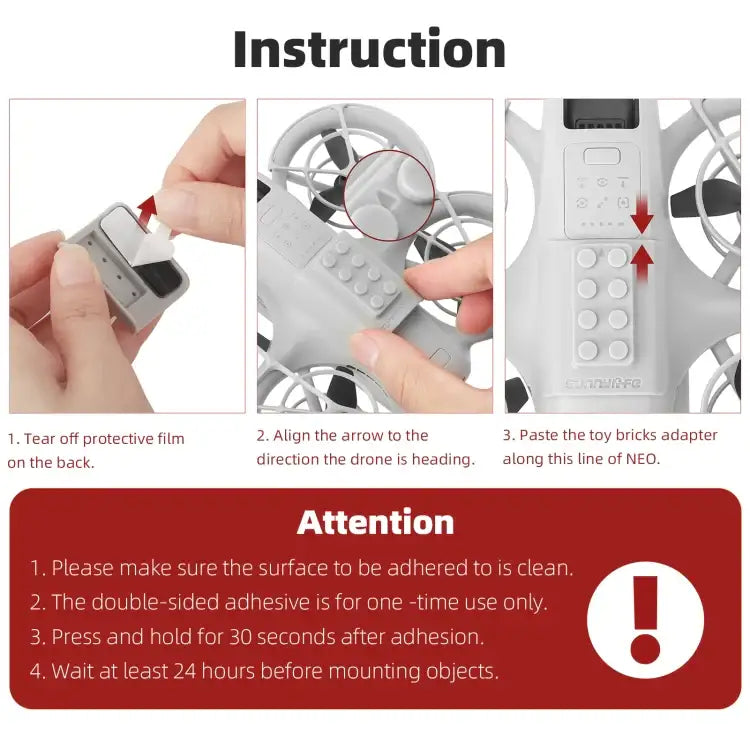 For DJI Neo Sunnylife Building Blocks Adapter Funny Building Bricks Toy Expansion Accessories - Action King