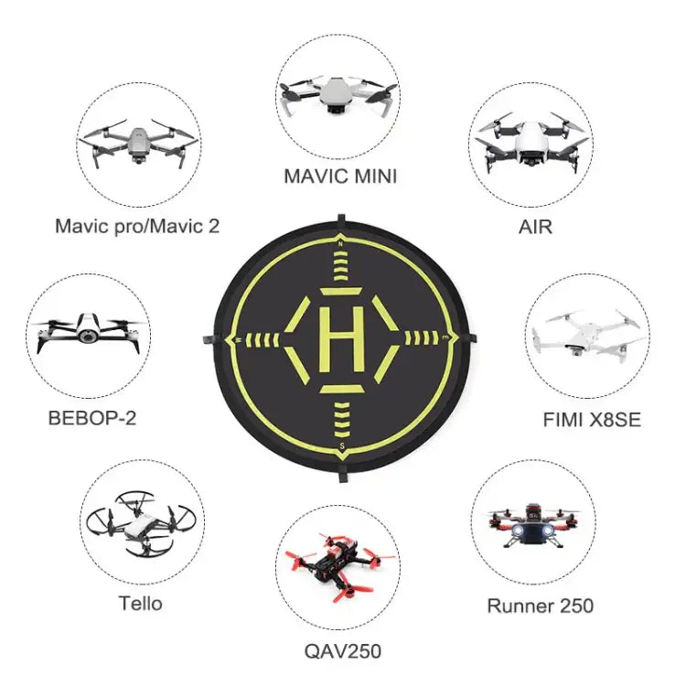 STARTRC RC Drone Quadcopter Portable Parking Apron Fast-fold Landing Parking Pad for DJI Mavic Mini / Mavic Air 2, Diameter: 56cm - Action King