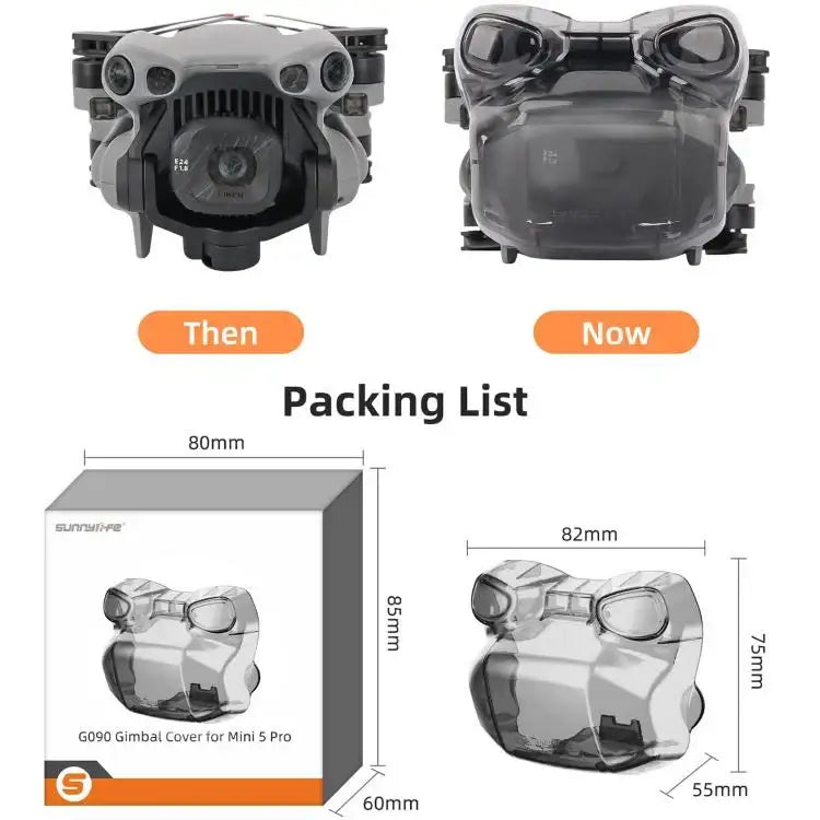 Gimbalskydd DJI Mini: skyddar drönarens gimbal vid transport och förvaring.
