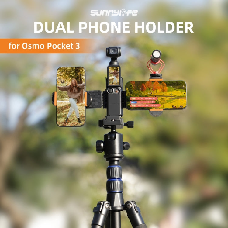 DJI Osmo Pocket 3 Hållare med Dubbel Telefonklämma
