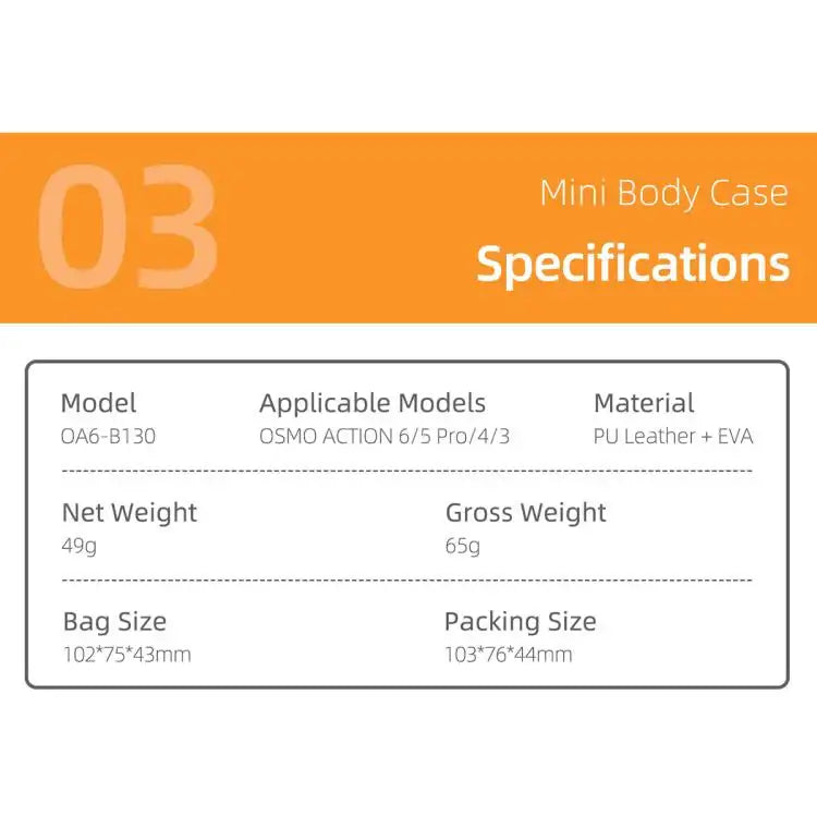 Väska Osmo Action - Portabel Väska för DJI Osmo Action Kameror