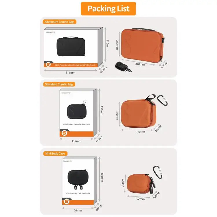 Väska Osmo Action - Portabel Väska för DJI Osmo Action Kameror