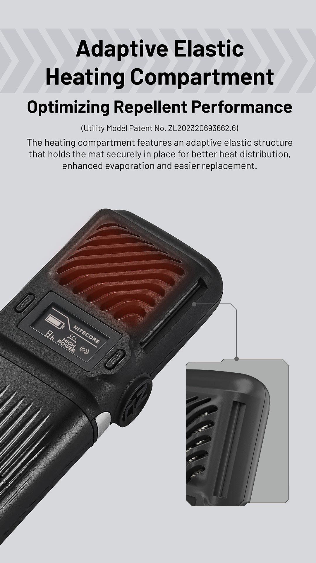 Nitecore EMR25 myggskydd med powerbank - Action King