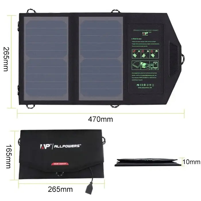 ALLPOWERS Solar Panel 10W 5V - ALLPOWERS Solpanel 10W