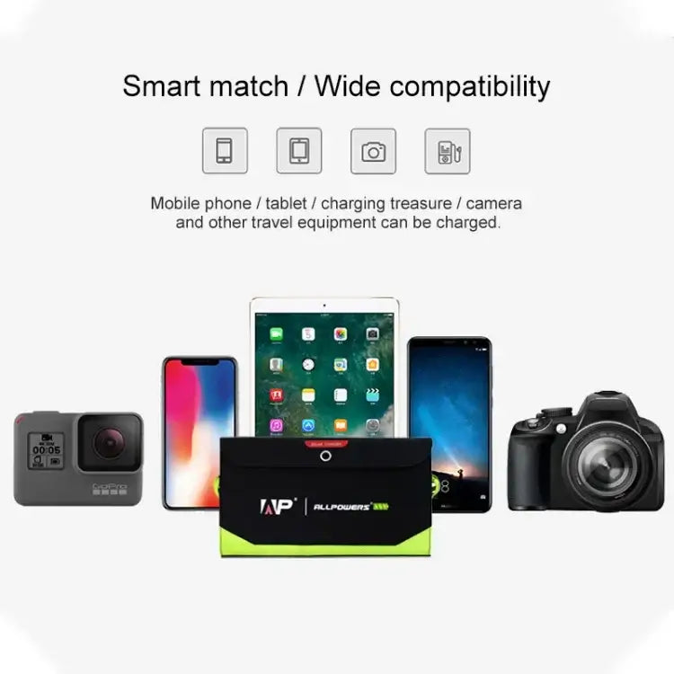 ALLPOWERS 21W Foldable Solar Charger for Adventures