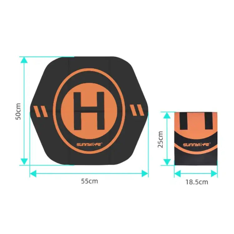Sunnylife Drone Universal Double Sided Foldable Leather Helipad,Size:55 x 50cm - Action King