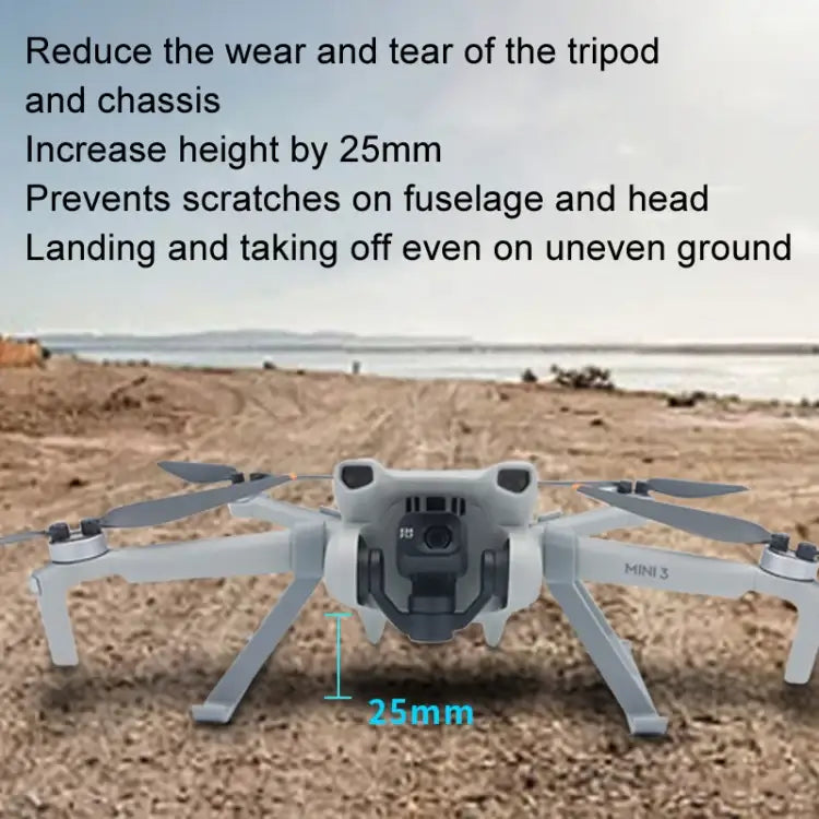 For DJI Mini 3 / Mini 3 Pro 1pair Height Increase Kickstand Landing Gear Propeller Protective Cover - Action King