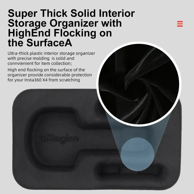 For Insta360 X5 / X4 aMagisn Storage Bag Hard Shell Protective Case - Action King