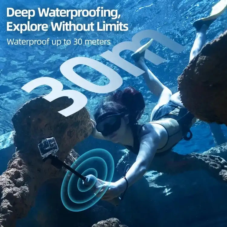 Telesin Selfiepinne Vattentät - 250-850mm med Fjärr till GoPro Hero13/12/11/Mini/10/9/8 Black / Max - Action King