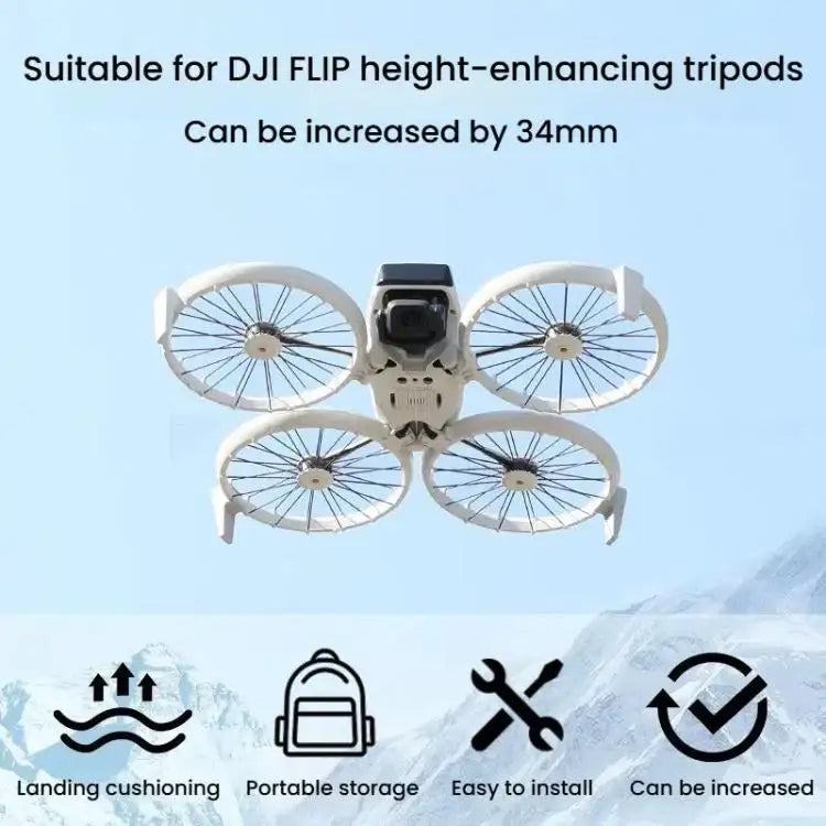 For DJI Flip Drone Landing Gear Height Enhancement Rear Stand Gimbal Protector Bracket Accessories - Action King