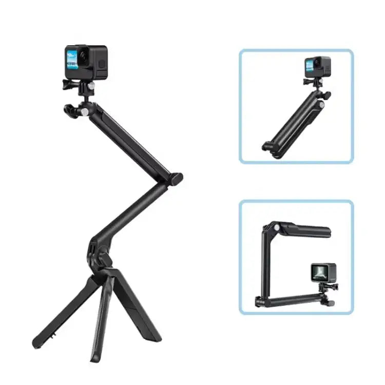 TELESIN Tri-folding Tripod For Sports Camera Mobile Phone Selfie Stand Desktop Fixed Bracket - Action King